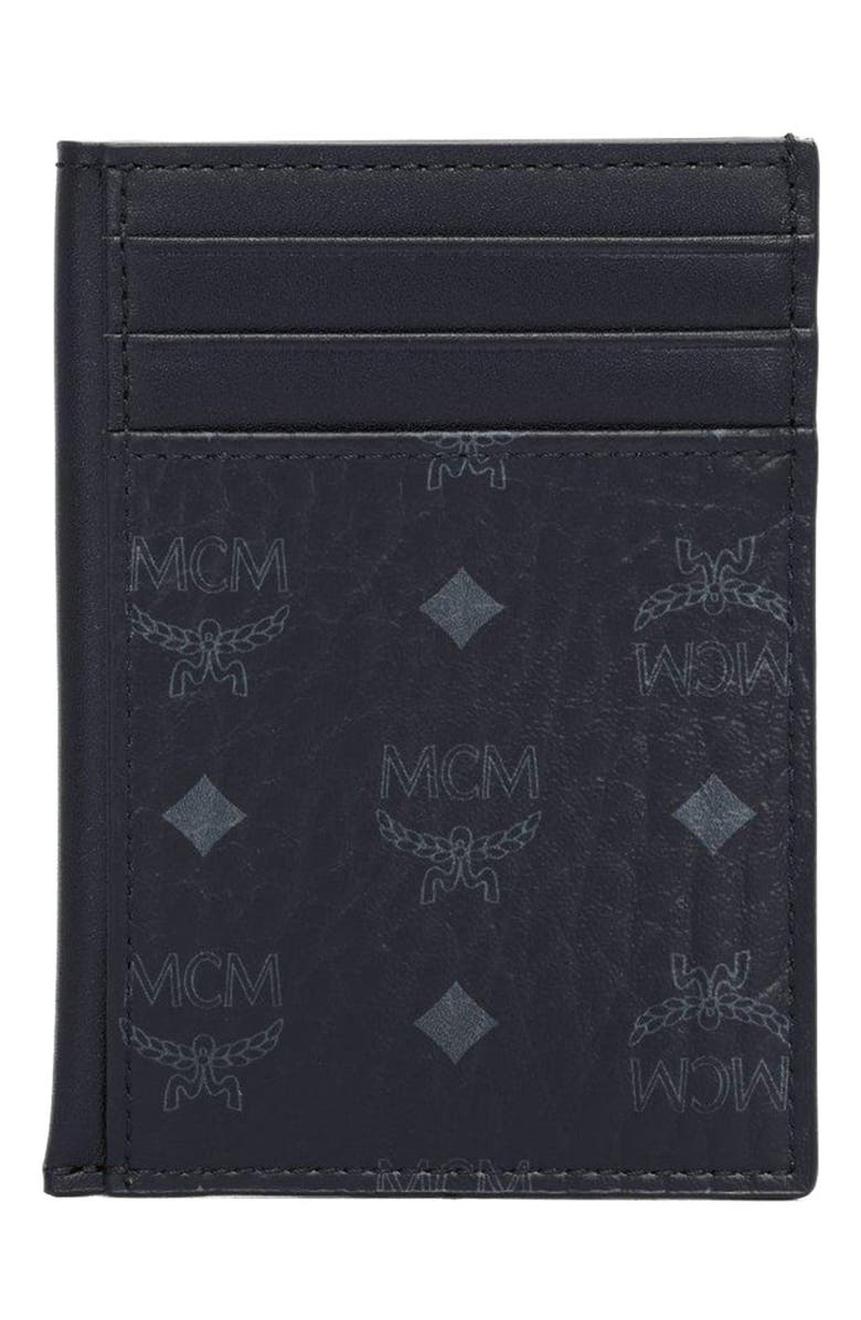 MCM N/S Card Case in Visetos Original, Main, color, Black