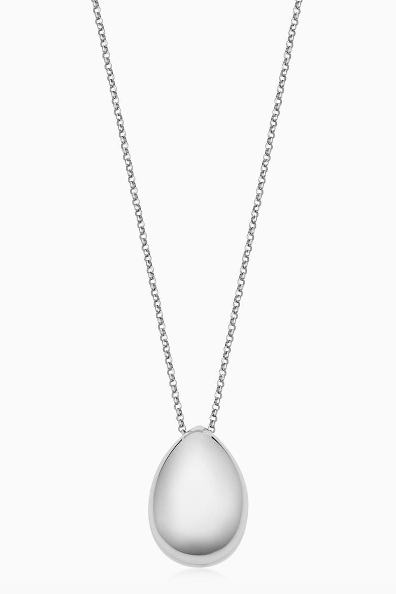 Sterling Silver Reflection Pendant Necklace, Main, color, Silver