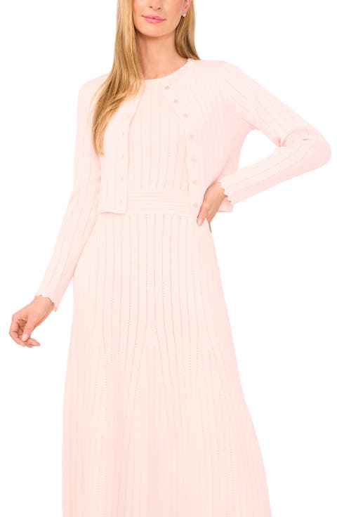Rib Pointelle Cardigan