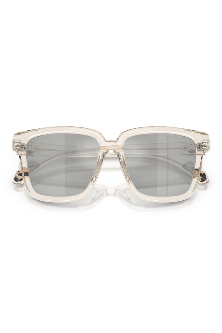 Clasico 54mm Mirrored Pillow Sunglasses, Alternate, color, BUTTER / MIRROR SILVER