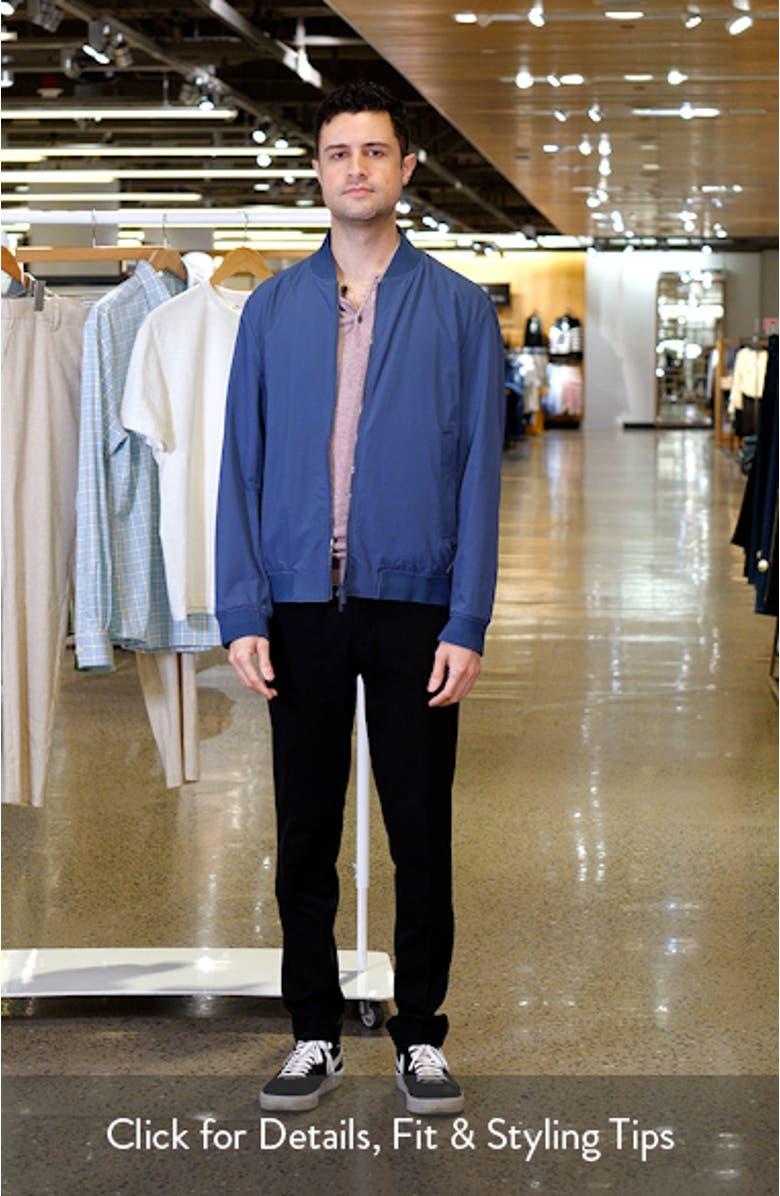 Hanry Stretch Nylon Bomber Jacket, sales video thumbnail