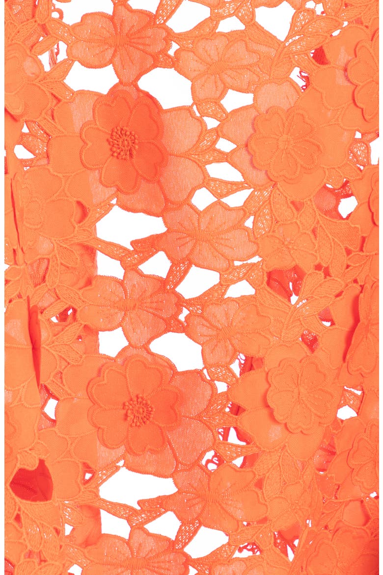 Floral Lace Cutout Bolero Cardigan, Alternate, color, ORANGE