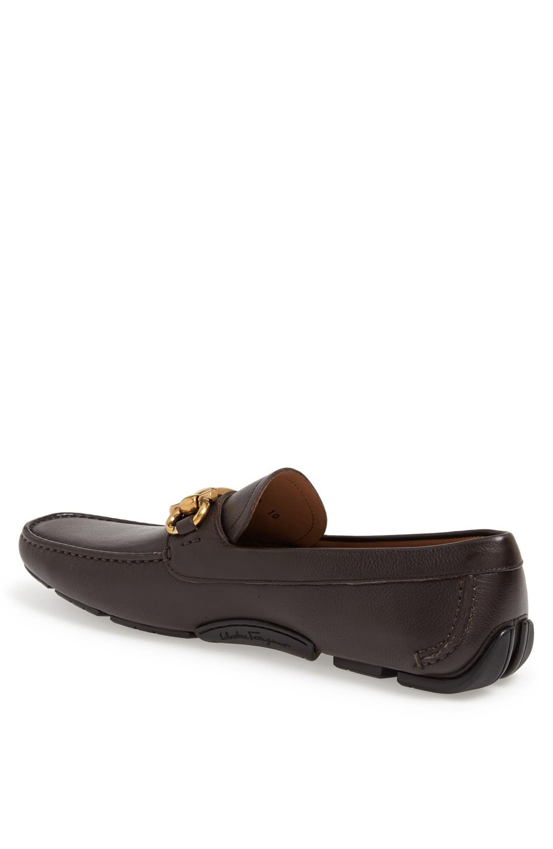 Salvatore Ferragamo 'Parigi' Driving Shoe, Alternate, color, HICKORY