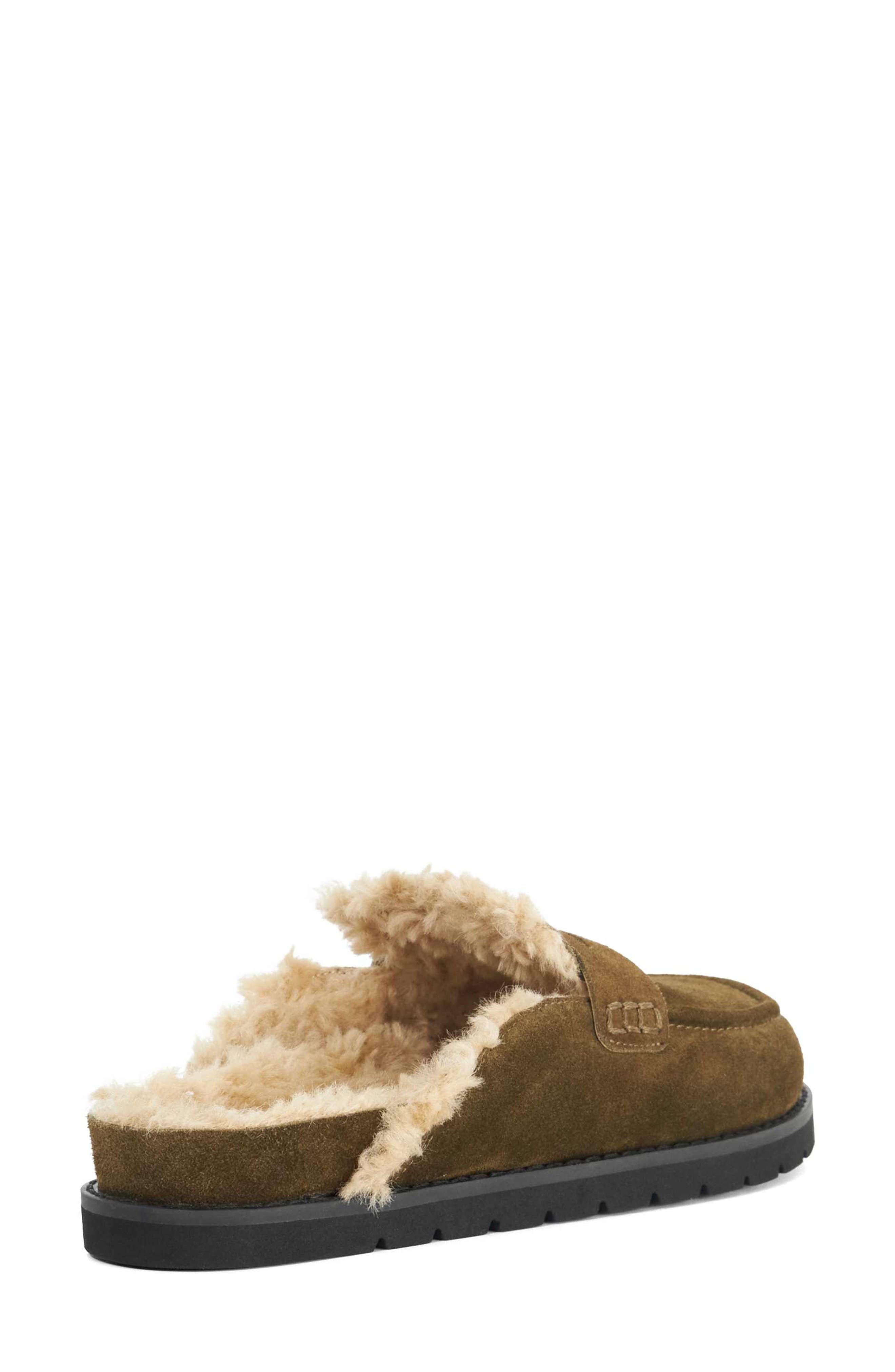 Goldy Faux Shearling Lined Mule, Alternate, color, KHAKI