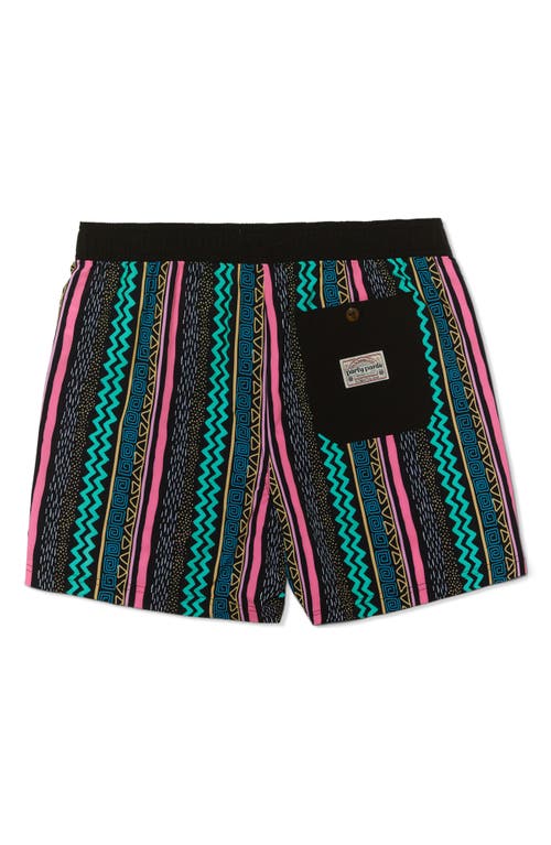 Party Pants Vertical Vibes Swim Trunks In Black