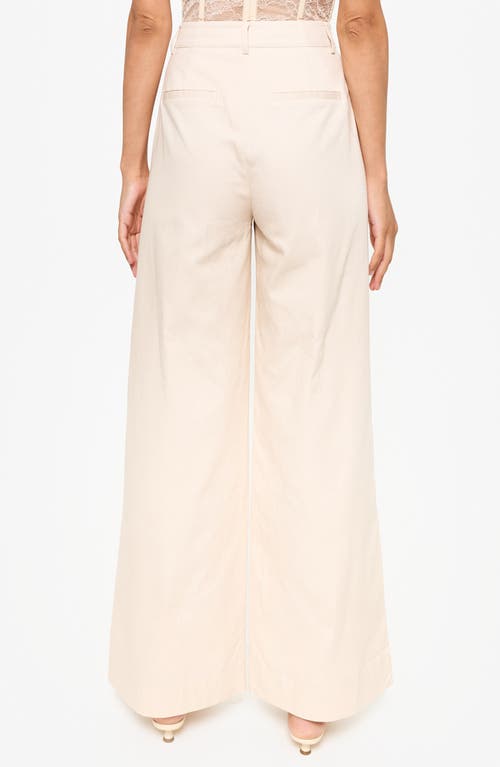 Shop Cami Nyc Jetta High Waist Cotton Wide Leg Pants In Bone