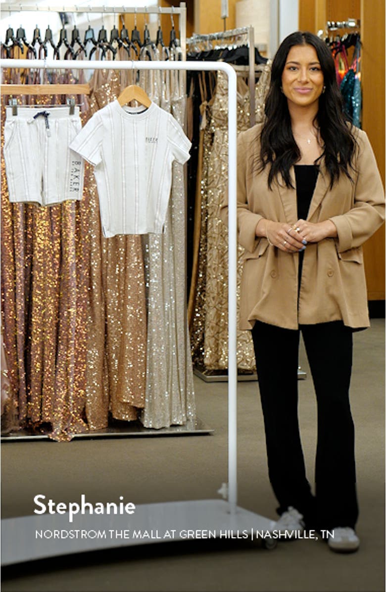 Kids' Logo Stripe Cotton T-Shirt & Shorts Set, sales video thumbnail