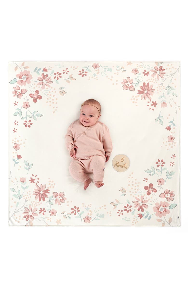 Just Born Floral & Wood Milestone Gift Set, Main, color, Floral & Wood