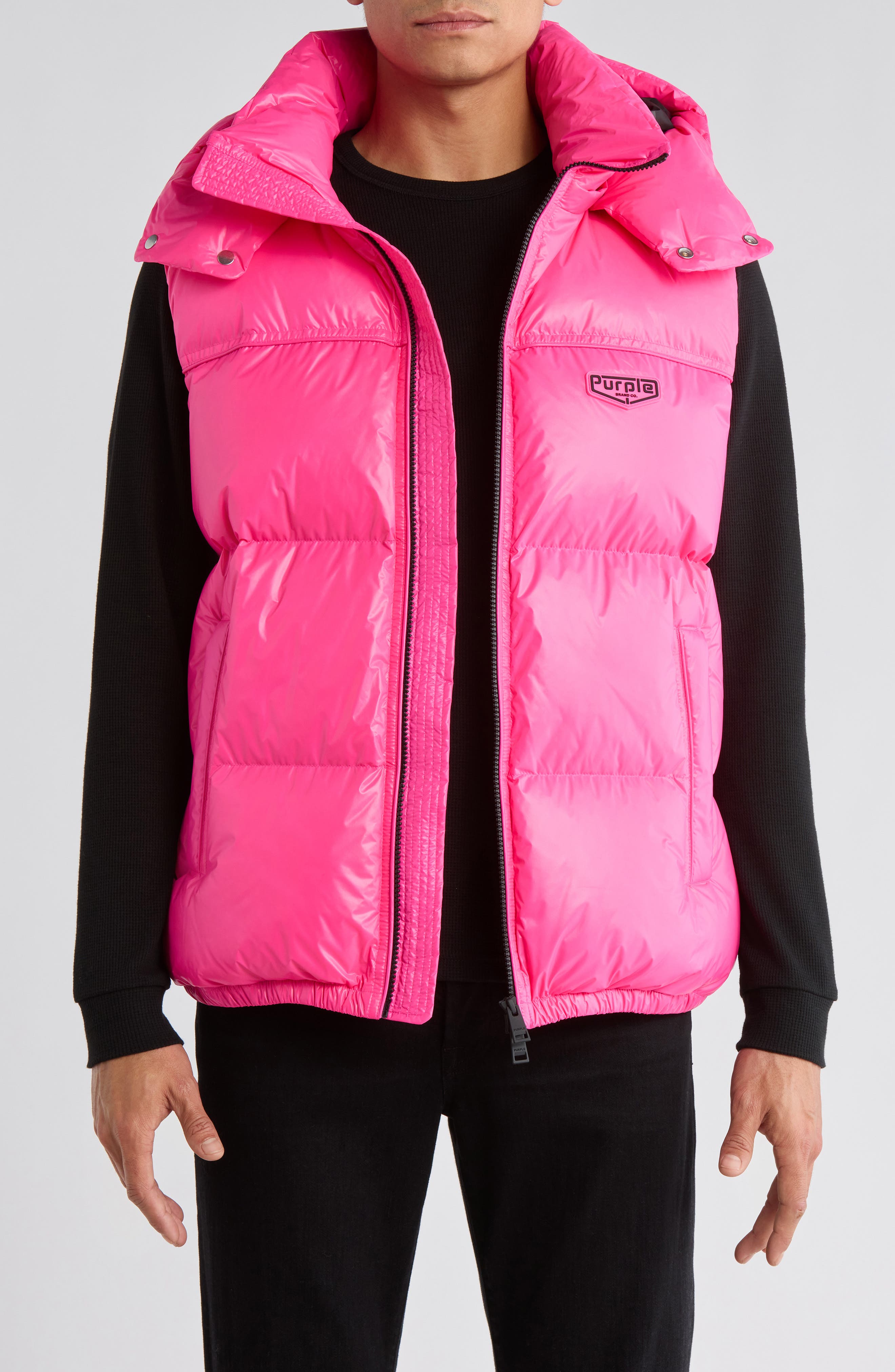 PURPLE BRAND Nylon Puffer Vest