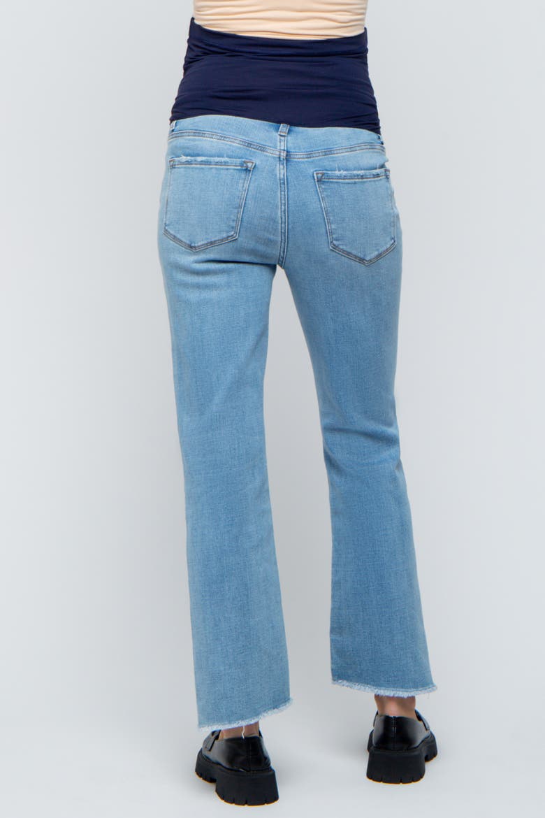 Raw Edge Crop Maternity Jeans, Alternate, color, Light Blue
