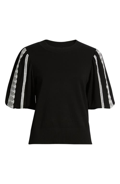 Misook Lace Appliqué Sweater