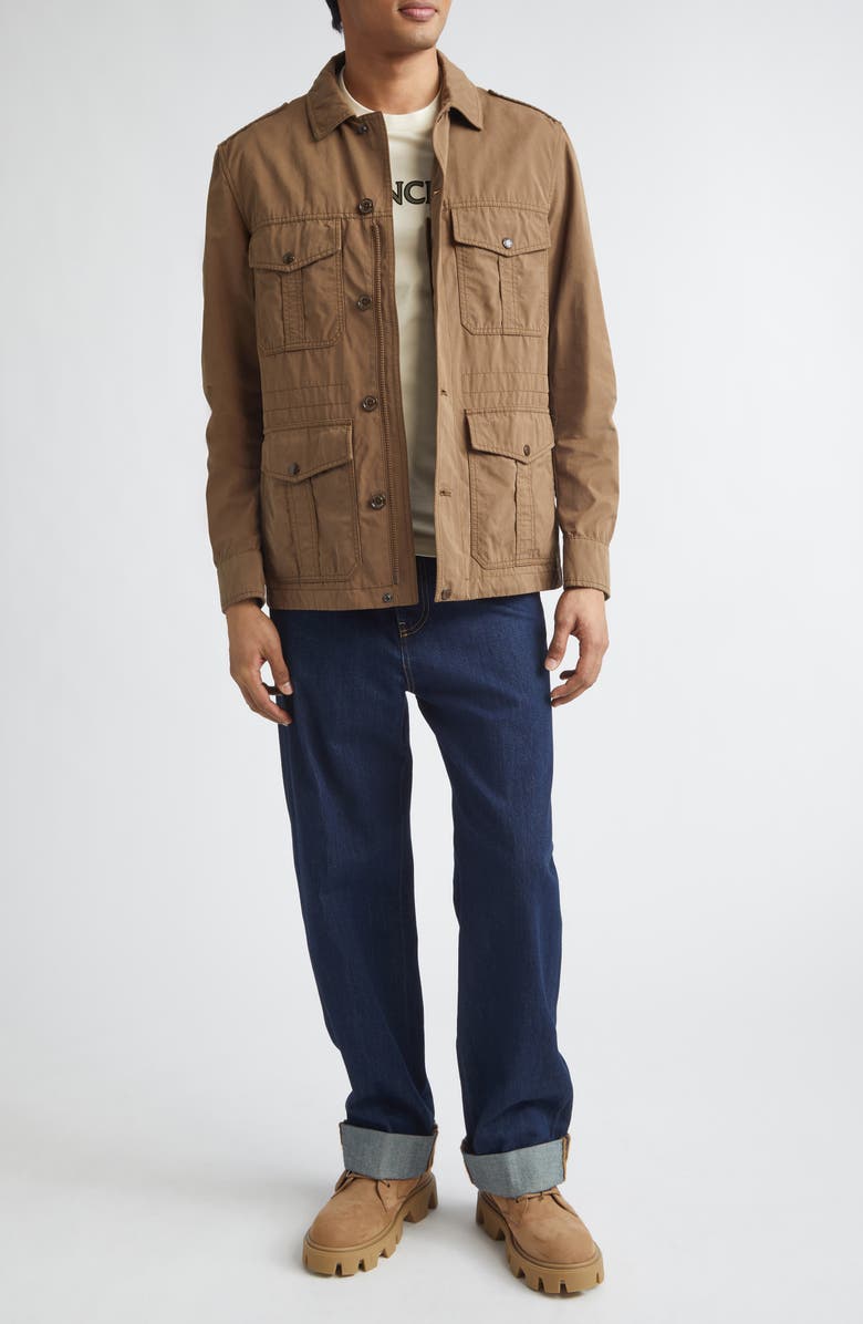 Moncler Amnicon Canvas Field Jacket, Alternate, color, Coriander