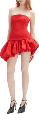Bardot Alyna Bubble Hem Strapless Minidress