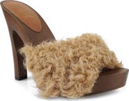 ZIGI Genuine Shearling Platform Sandal