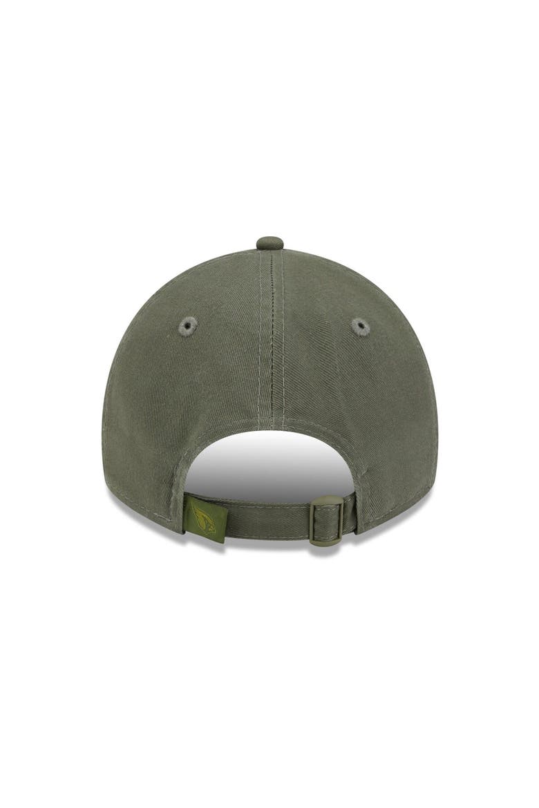 Men's New Era Olive Arizona Cardinals Core Classic 2.0 Tonal 9TWENTY Adjustable Hat, Alternate, color, Olive