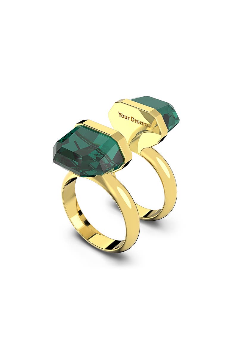 Lucent Set of 2 Stacking Rings, Alternate, color, EMERALD GOS