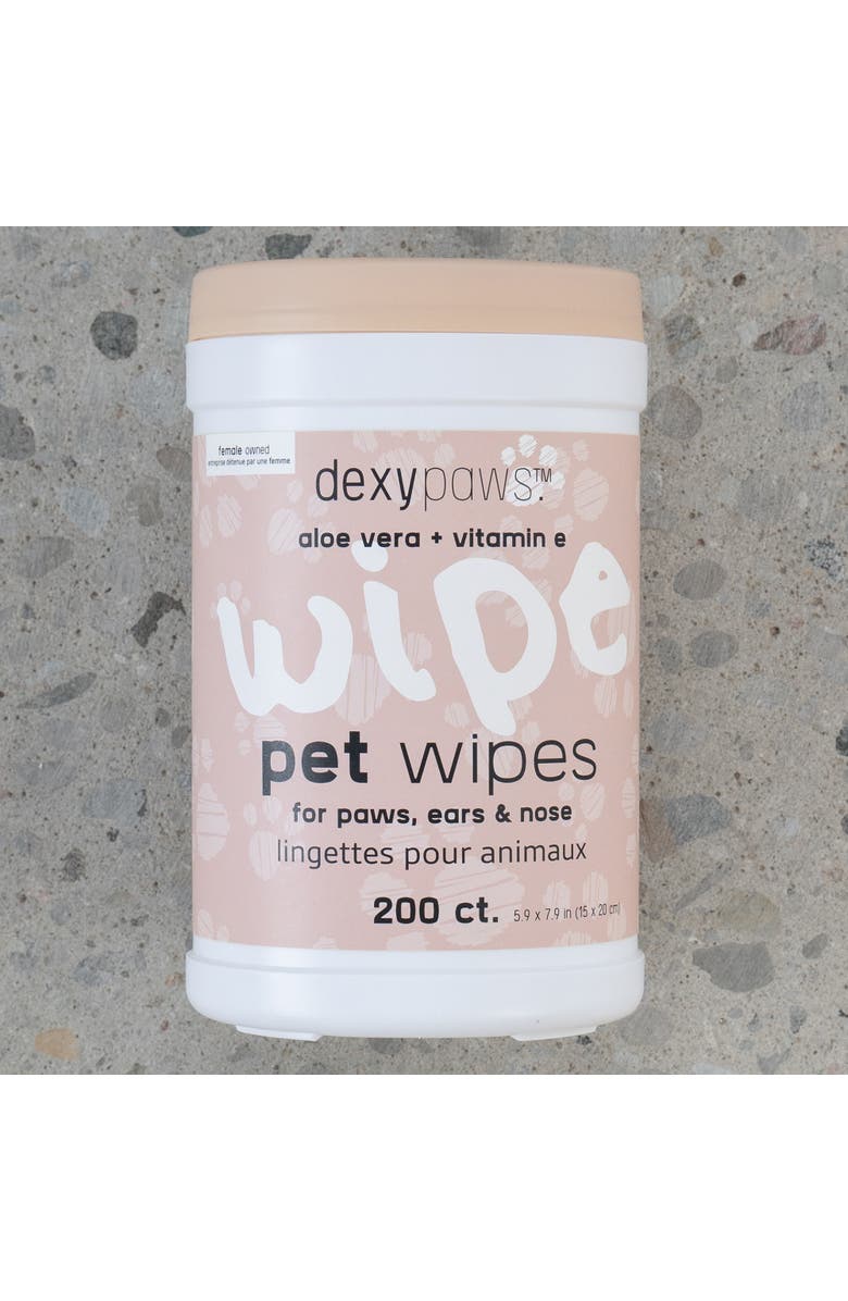 Dexypaws Pet Cleansing Wipes Canister 200Ct, Alternate, color, 