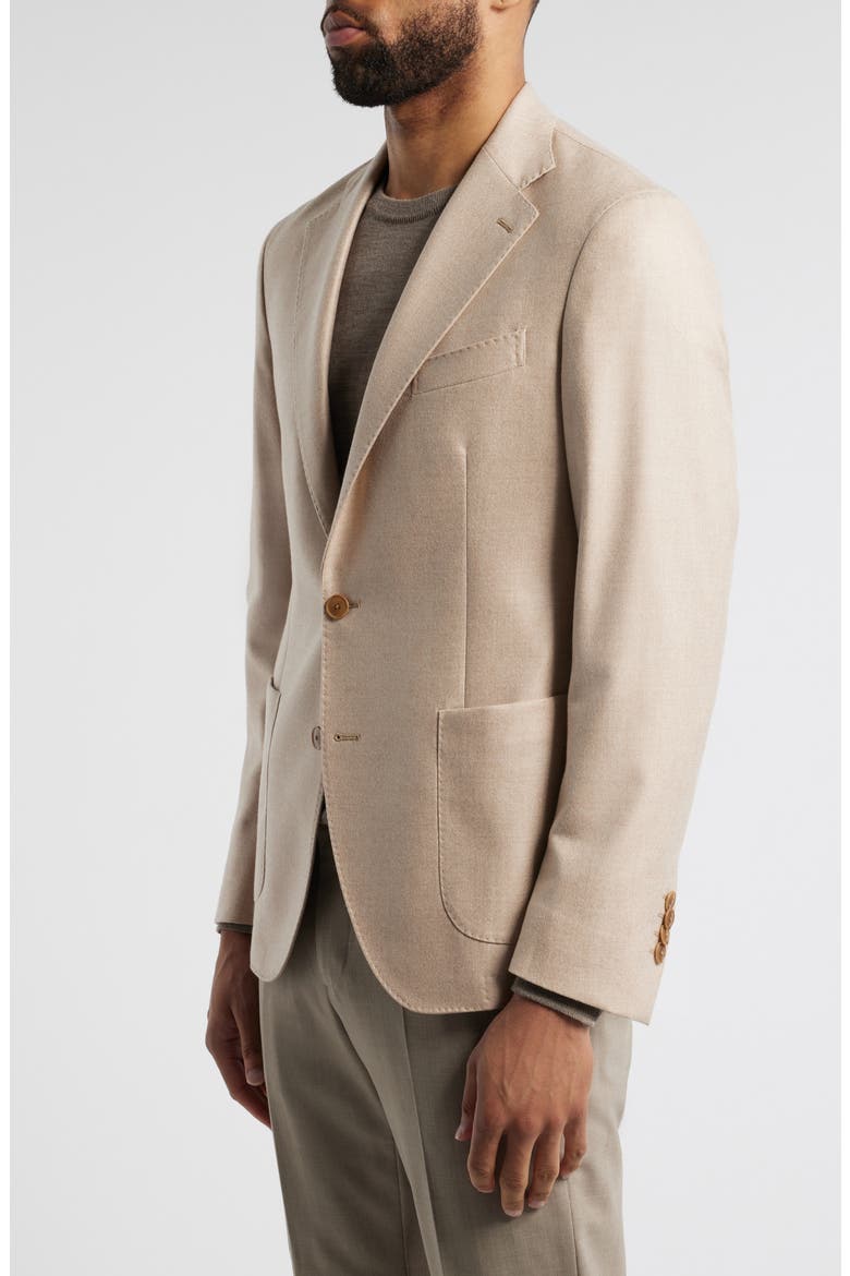 Travisio Tan Wrinkle Resistant Cashmere Sport Coat, Alternate, color, DK BEIGE 1