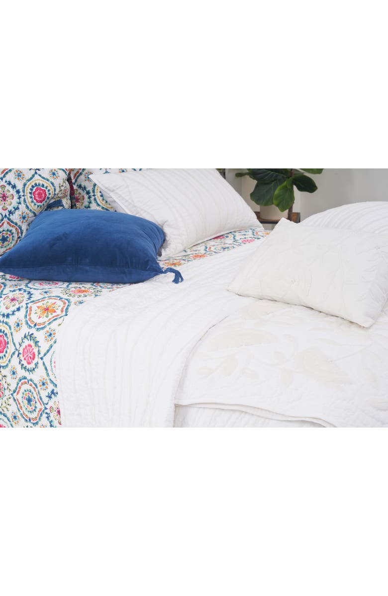 carol & frank Runa Botanical White Throw Pillow for Bed or Sofa Accent Décor, Alternate, color, White