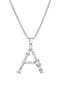 Mixed Crystal Initial Pendant Necklace