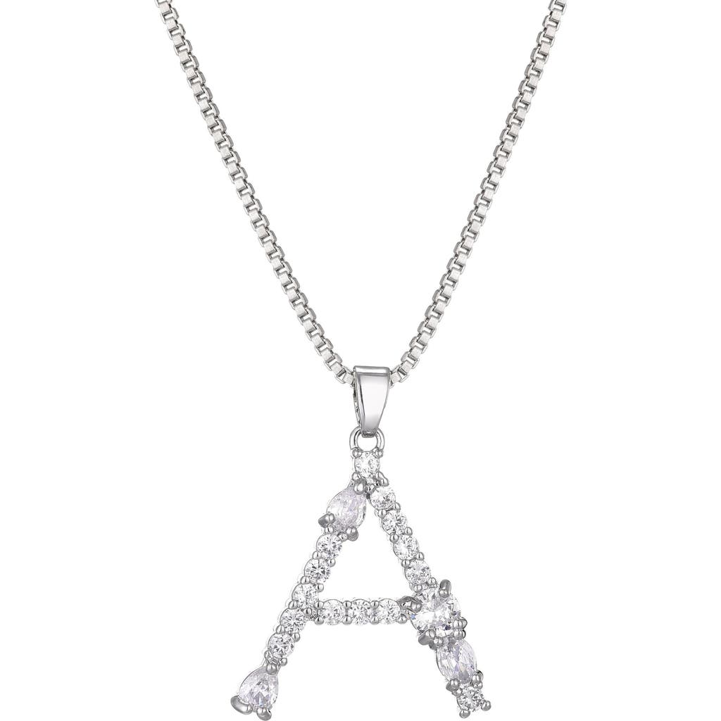 Adornia Mixed Crystal Initial Pendant Necklace