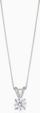Oradina 14K Solid Gold Luminous 2 Carat Lab Diamond Solitaire Necklace