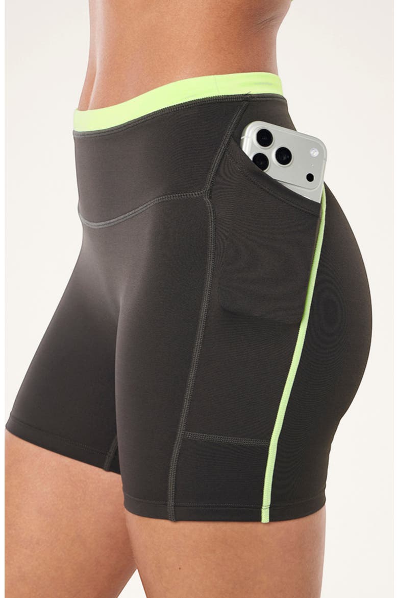 Rapid Bike Shorts, Alternate, color, CAVIAR/ WASHED LIME