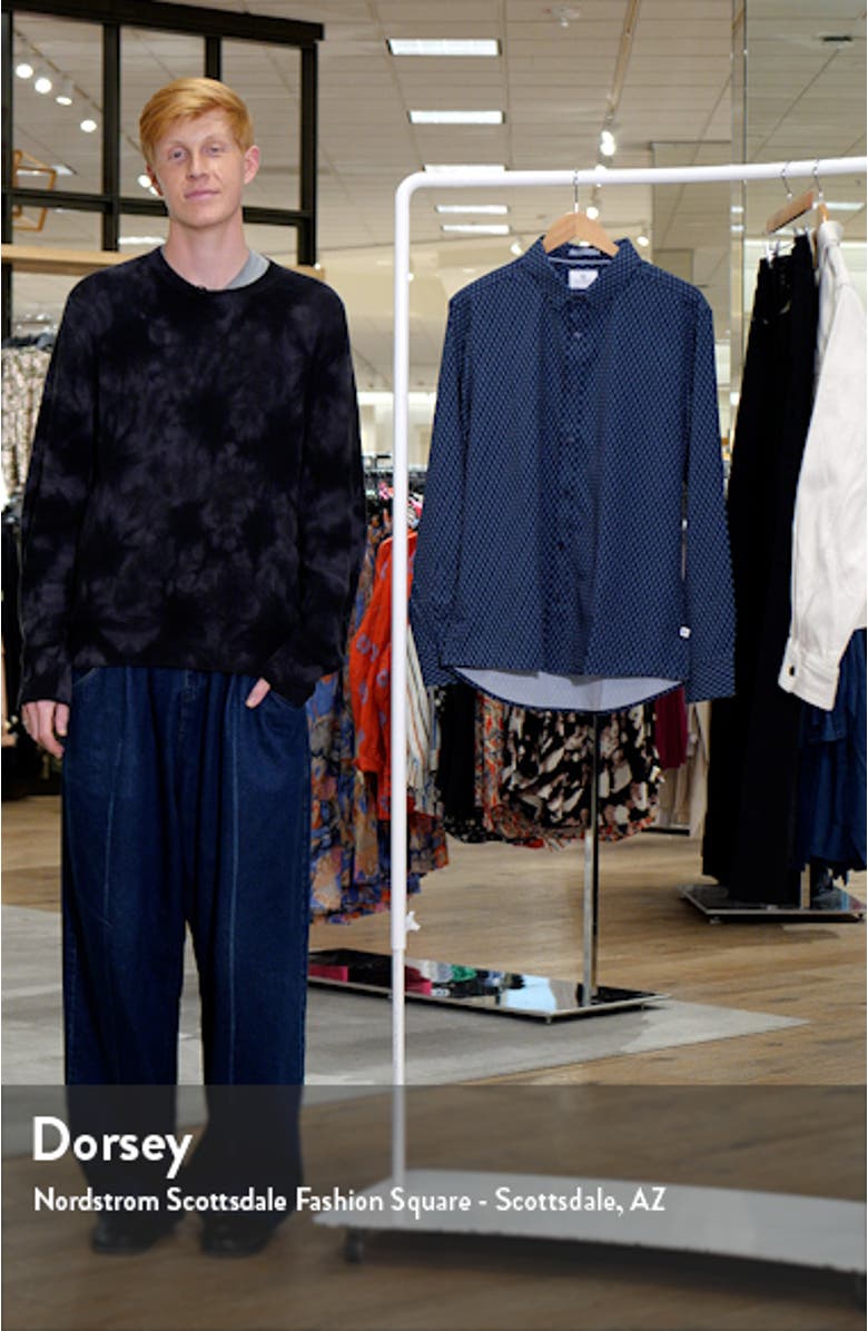 Enrys Leaf Print Performance Button-Up Shirt, sales video thumbnail