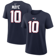 Nike Women's Nike Drake Maye Navy New England Patriots Name & Number T-Shirt