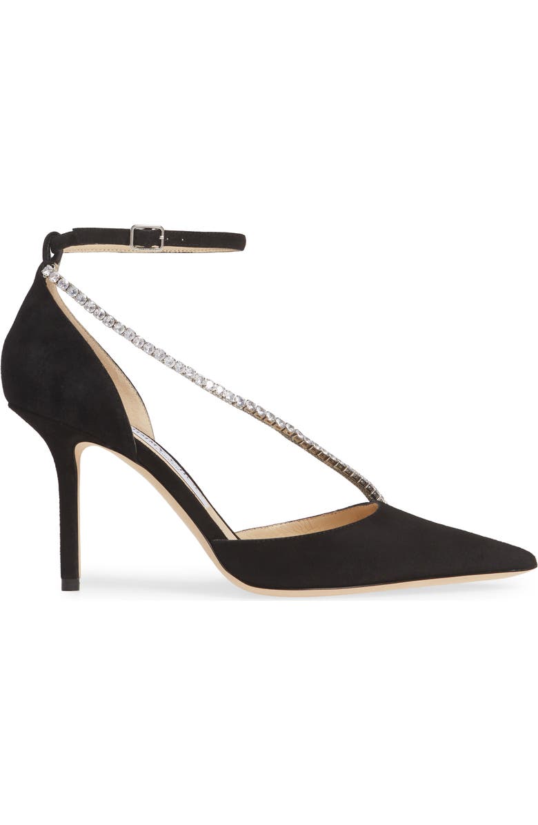 Jimmy Choo Talika Embellished Suede d'Orsay Pump, Alternate, color,