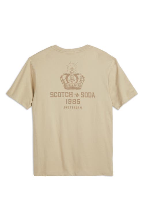 Scotch & Soda Short Sleeve Graphic T-shirt In Neutral