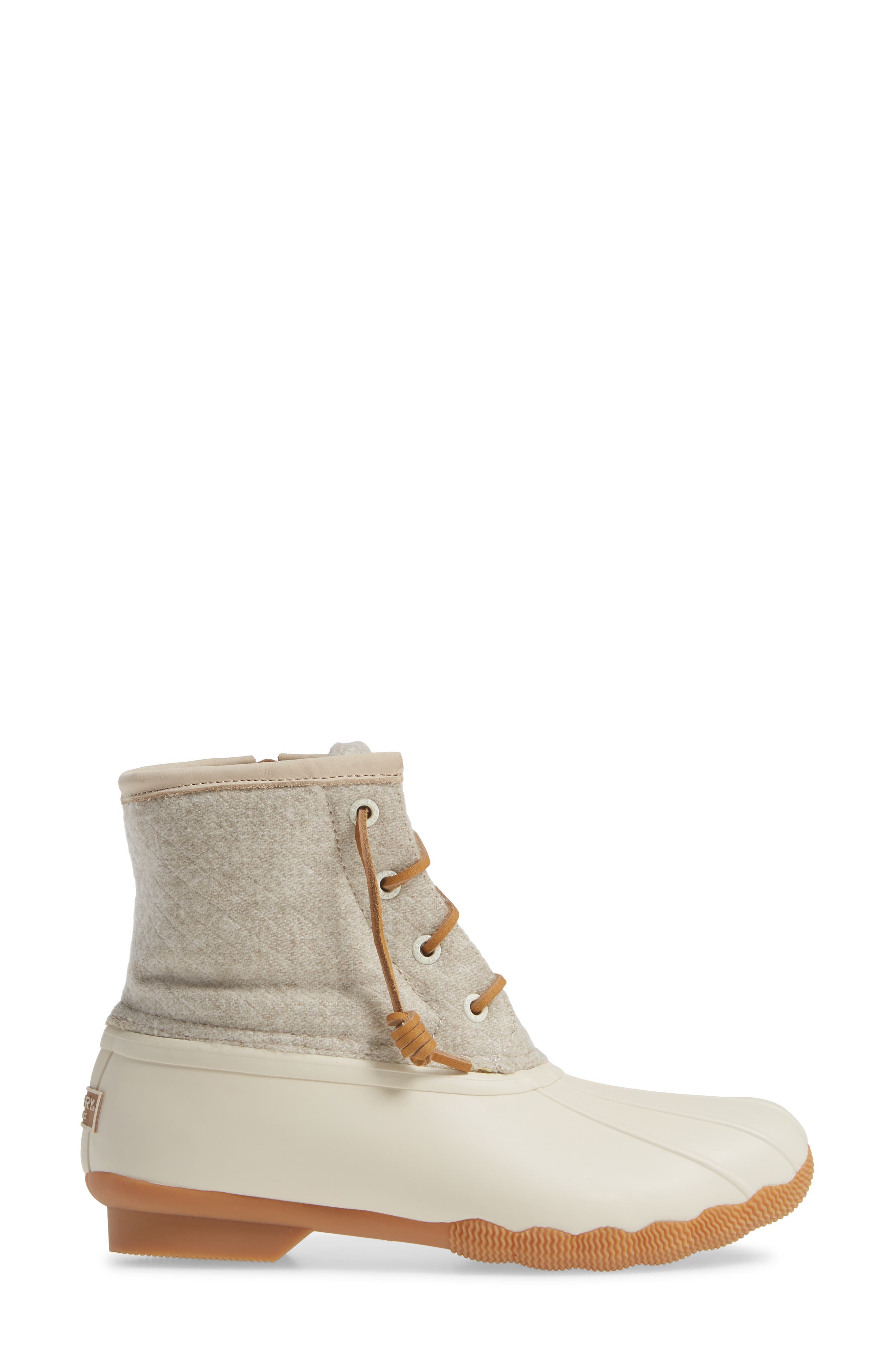 Diamond Weave Saltwater Bootie, Alternate, color, OFF-WHITE WOOL