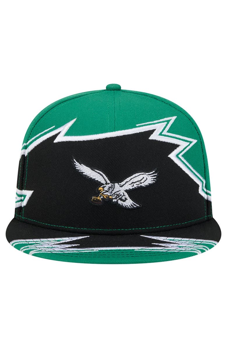 New Era Men's New Era Kelly Green/Black Philadelphia Eagles Break 59FIFTY Fitted Hat, Alternate, color, Kelly Green