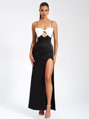 Miss Circle Eleanor Bow Satin Gown