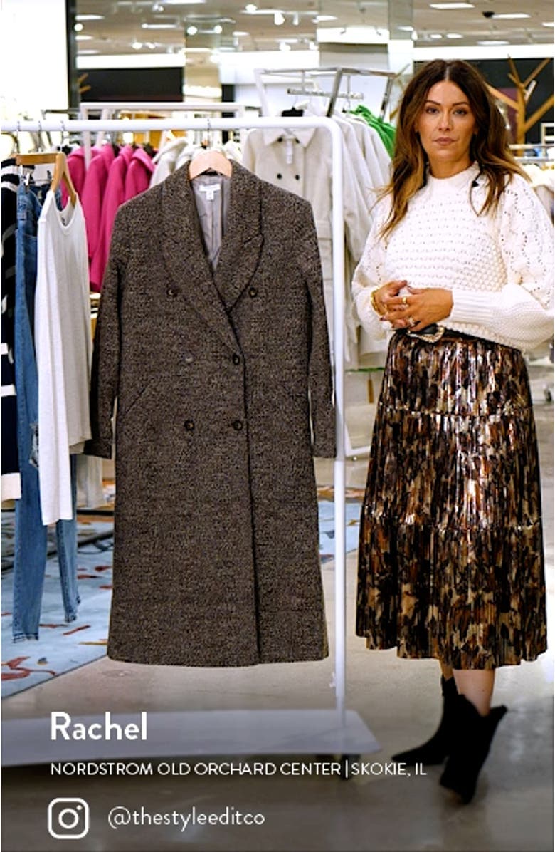 Herringbone Double Breasted Coat, sales video thumbnail