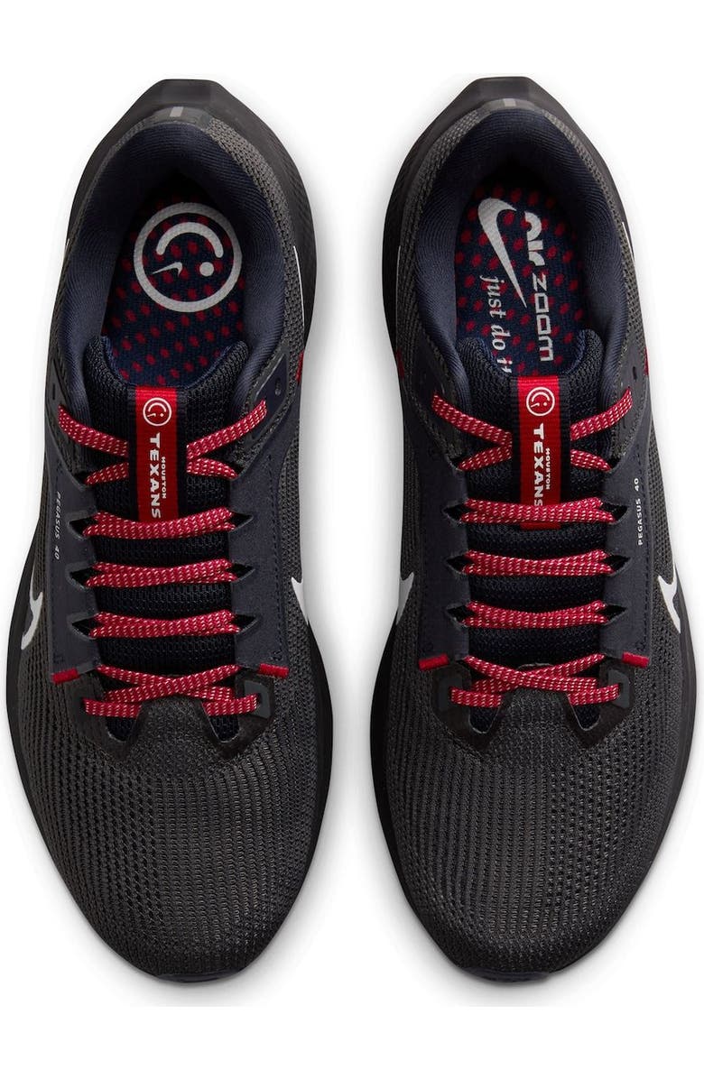 Nike Unisex Nike Anthracite Houston Texans Zoom Pegasus 40 Running Shoe, Alternate, color,
