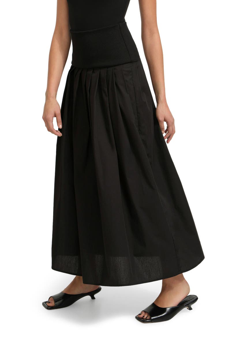 Kenmare Pleated Maxi Skirt, Alternate, color, BLACK