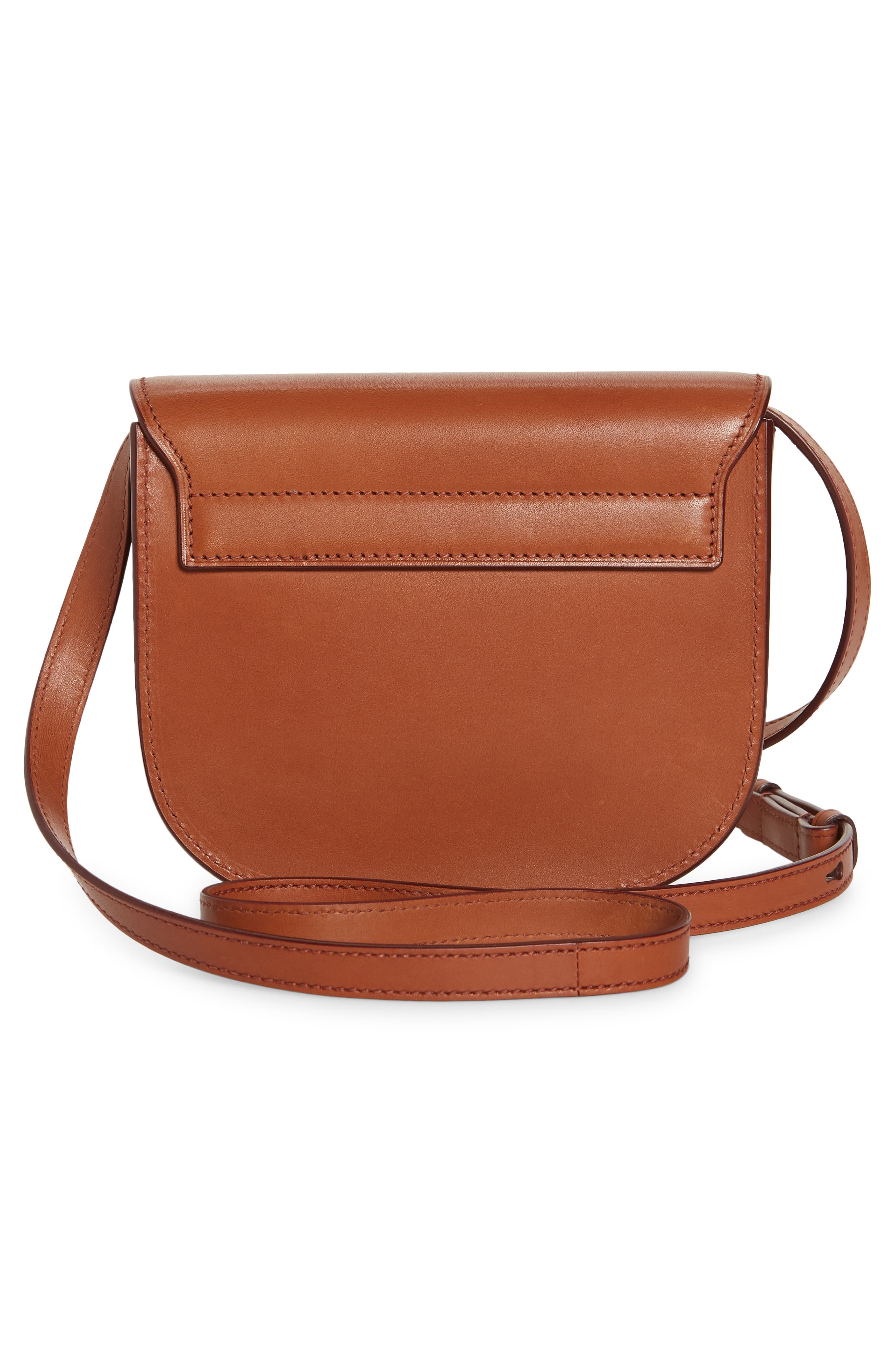 Kaia YSL Monogram Leather Crossbody Bag, Alternate, color, BROWN/ GOLD