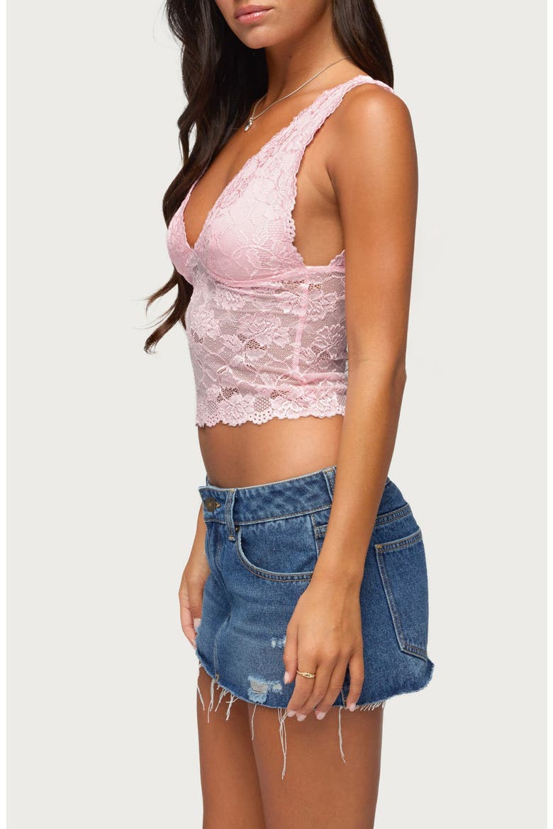 Vanya V-Neck Lace Tank, Alternate, color, LIGHT-PINK