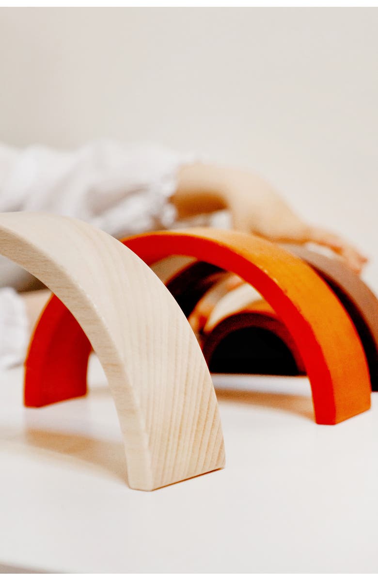 Bigjigs Toys Natural Stacking Rainbow, Alternate, color,