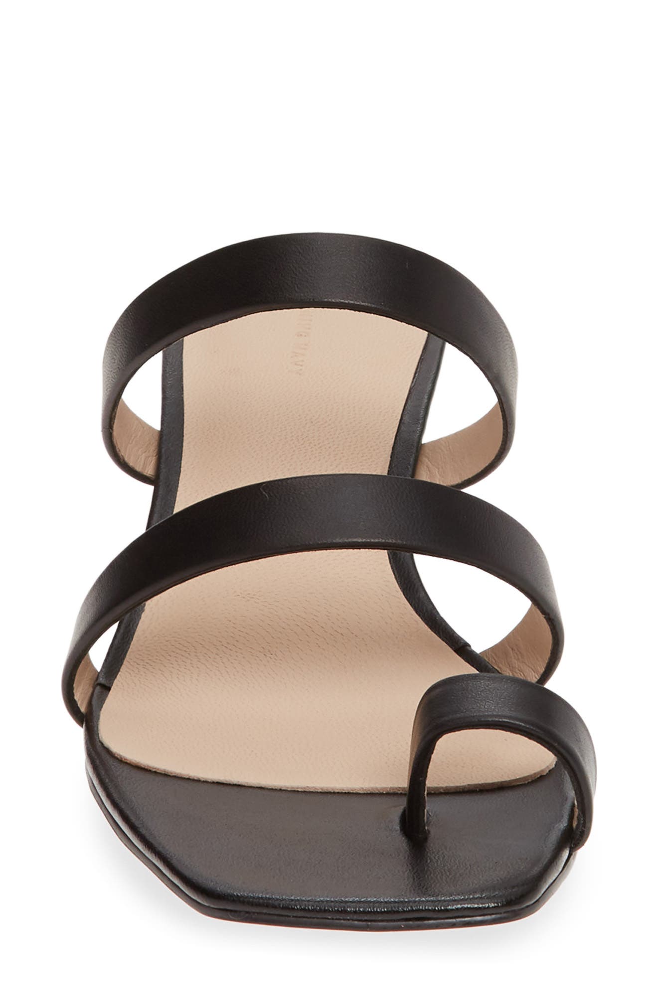 Carly Block Heel Sandal (Nordstrom Exclusive), Alternate, color, BLACK LEATHER