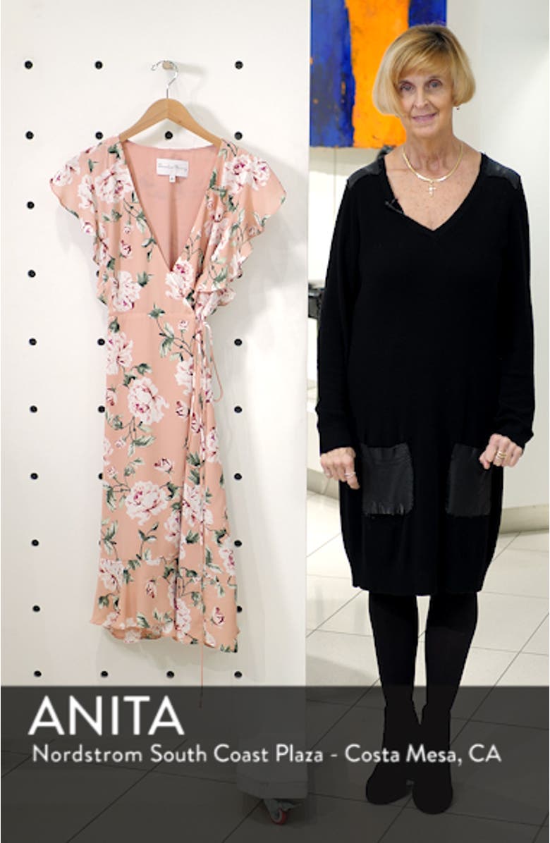 Ruffle Sleeve Floral Wrap Dress, sales video thumbnail