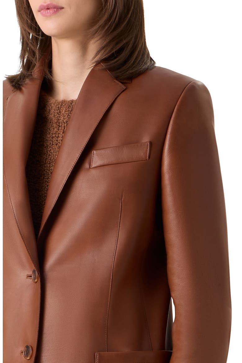 Kora Leather Jacket, Alternate, color, VICUNA