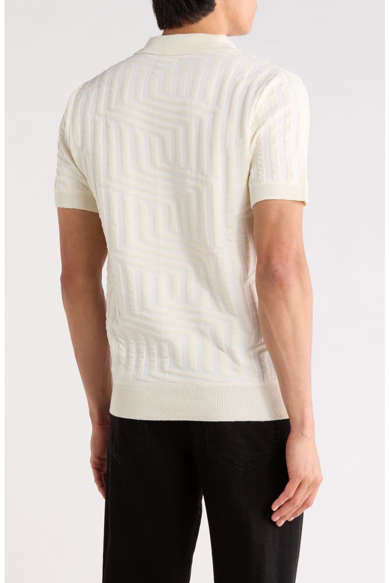 Johnny Collar Knit Polo Sweater, Alternate, color, WHITE