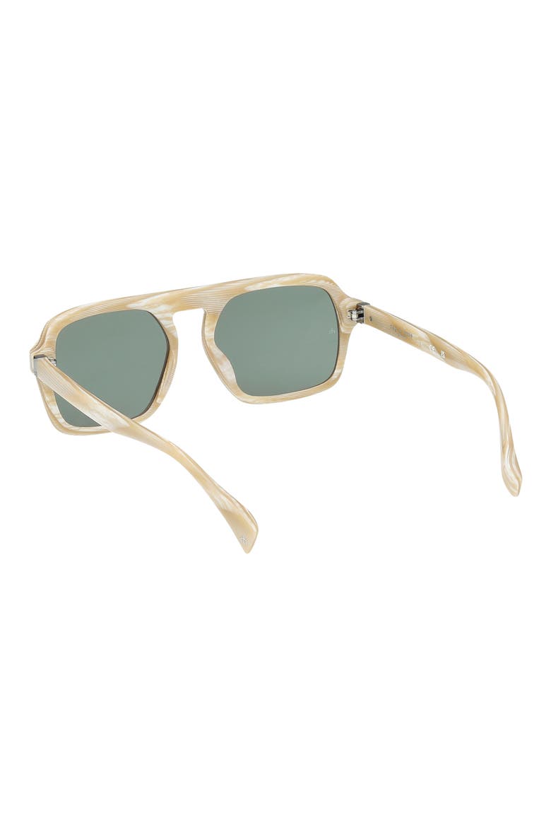 55mm Square Sunglasses, Alternate, color, SHINY BONE HORN GREEN LENSES