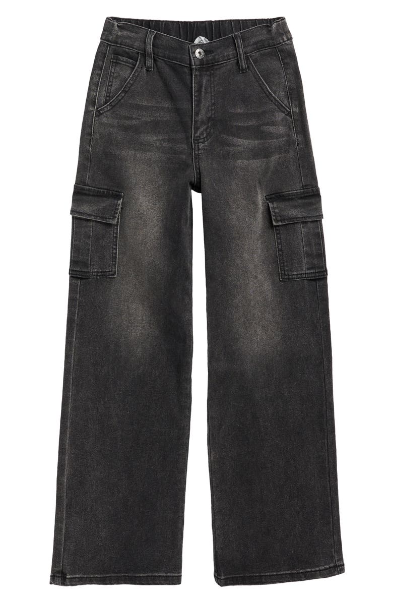 YMI Kids' Skater Cargo Jeans, Main, color, Black