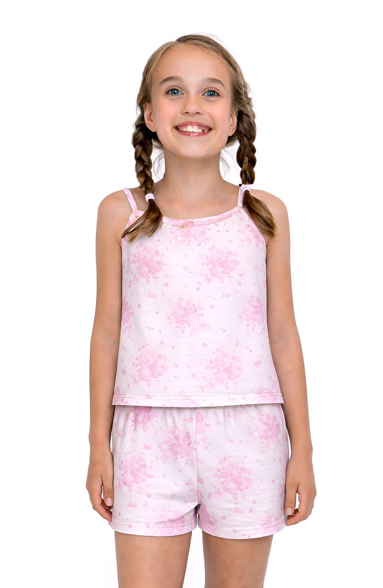 Preppy Goose Pink Floral Print Cami Jersey PJ, Alternate, color, Pink