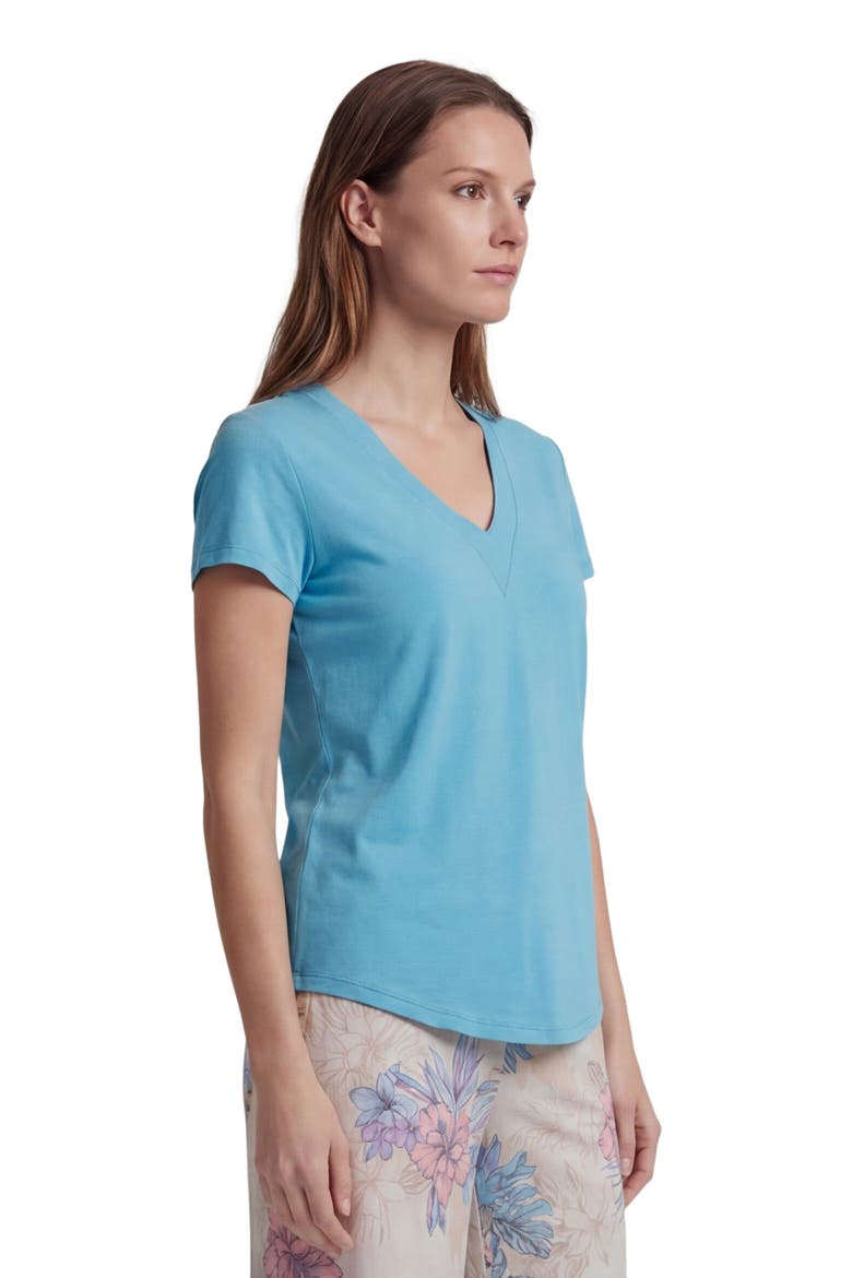 Womens V-neck Top, Alternate, color, TEAL