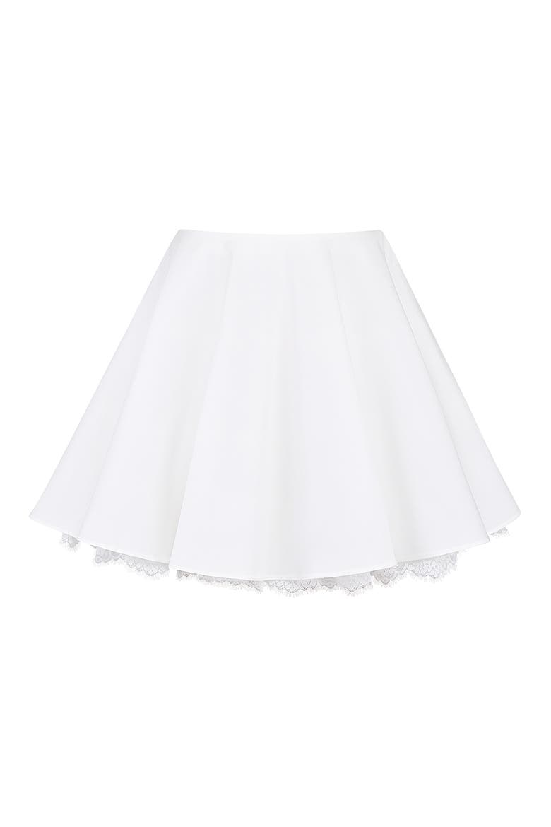Nahla Cotton Blend Skirt, Alternate, color, WHITE