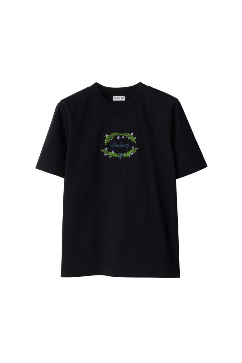 Thistle Logo Cotton T-shirt, Alternate, color, Coal